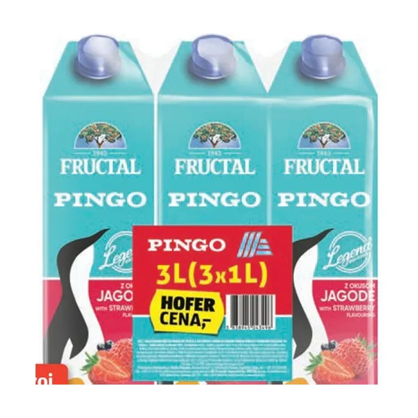 Pingo, Fructal, 3 x 1 l