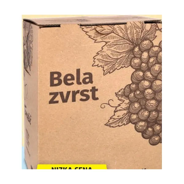 Bag in box bela zvrst, 5 l