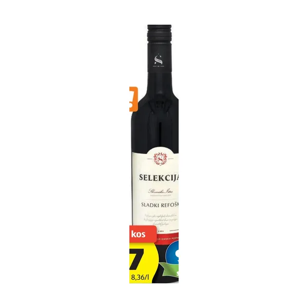 Sladki refošk, Selekcija, 0,75 l