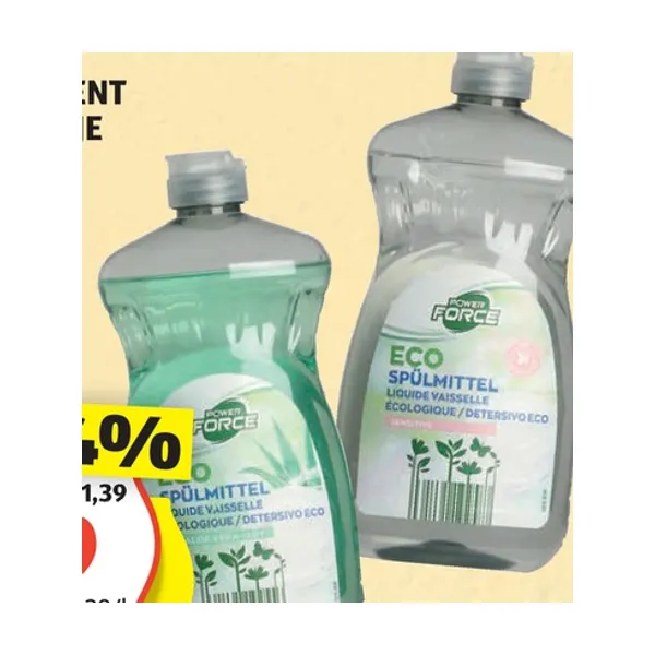Eko detergent za pomivanje posode, Power Force, 500 ml