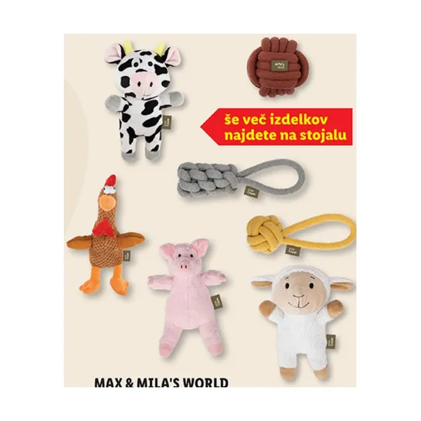 Igrača za pse in mačke, Max & Mila's World, kos