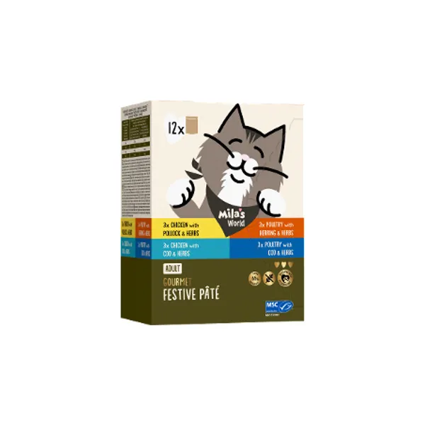 MAX & MILA'S WORLD Premium hrana za mačke, 12 x 85 g