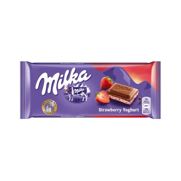 Polnjena čokolada z jagodo in jogurtom