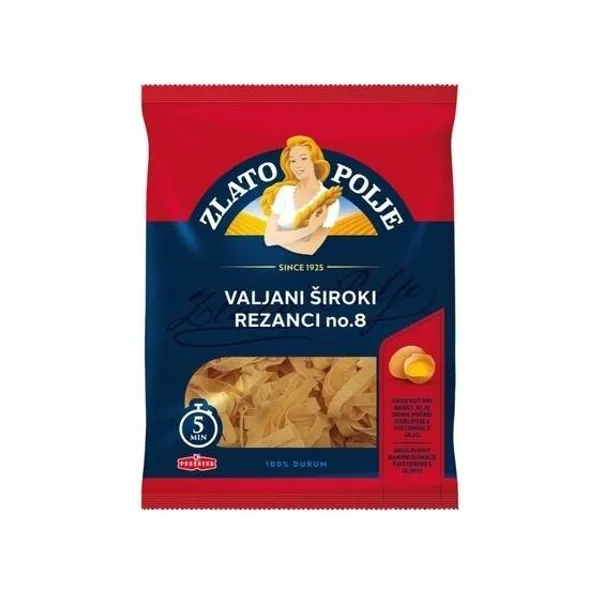 Valjani valoviti jajčni rezanci