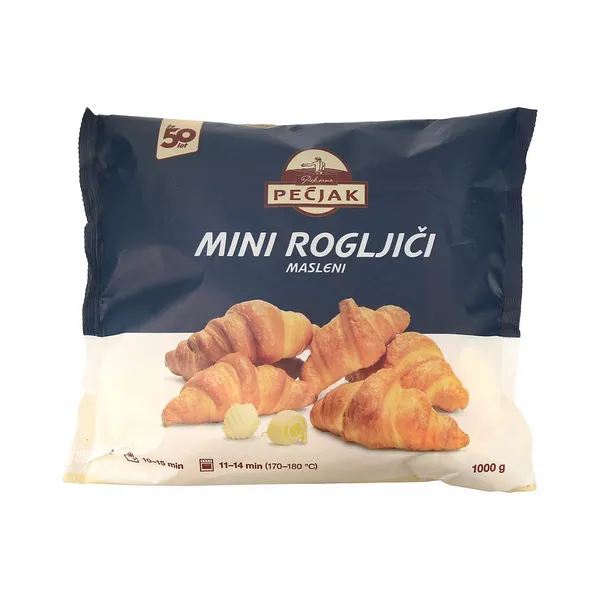 Mini francoski rogljiči masleni, Pečjak, Pekarna Pečjak, 1 kg