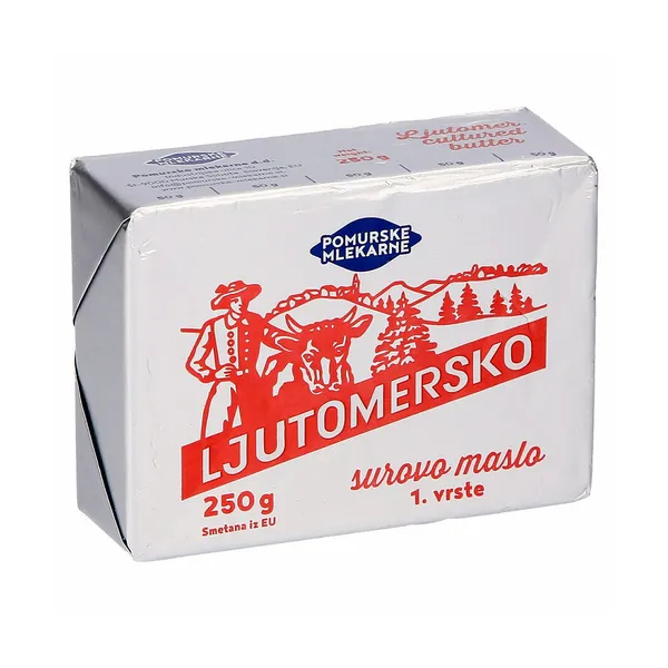 Ljutomersko surovo maslo, 1.vrste