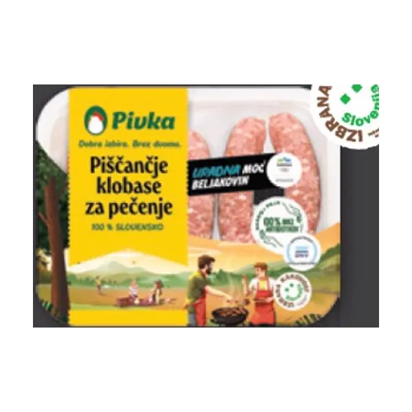 Piščančja klobasa za pečenje IK, Pivka, 400 g