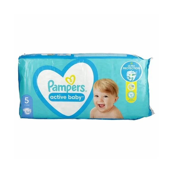 Plenice junior št.5 11-16kg, active baby, jumbo pack, Pampers, 54 kos