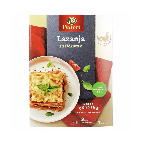 Lazanja s piščancem Perfect, perutnina ptuj, 350 g
