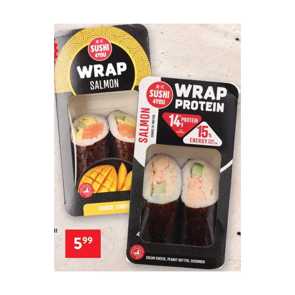 Wrap losos sushi, Sushi 4you, 210 g