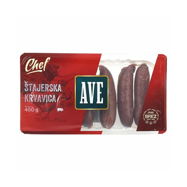 Štajerske krvavice Ave chef, panvita, cca.450g