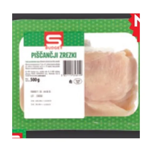 Piščančji zrezki, S Budget, 500 g