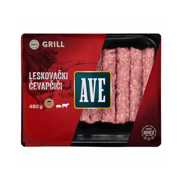 Leskovački čevapčiči, ave grill, Panvita, 480 g