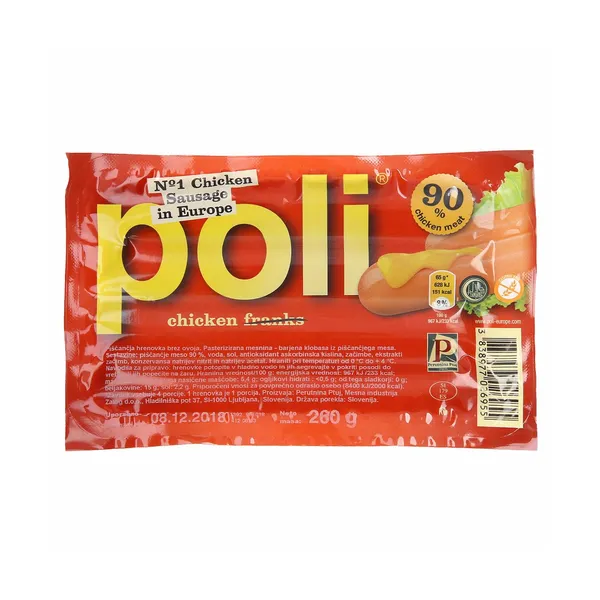 Piščančja hrenovka poli