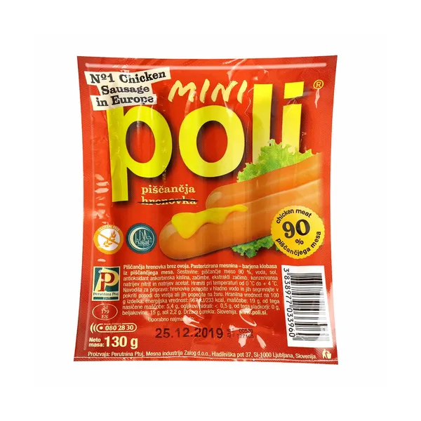 Piščančja hrenovka poli mini