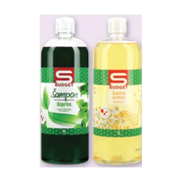 Šampon za lase kopriva ali kamilica, S-Budget, 1 l