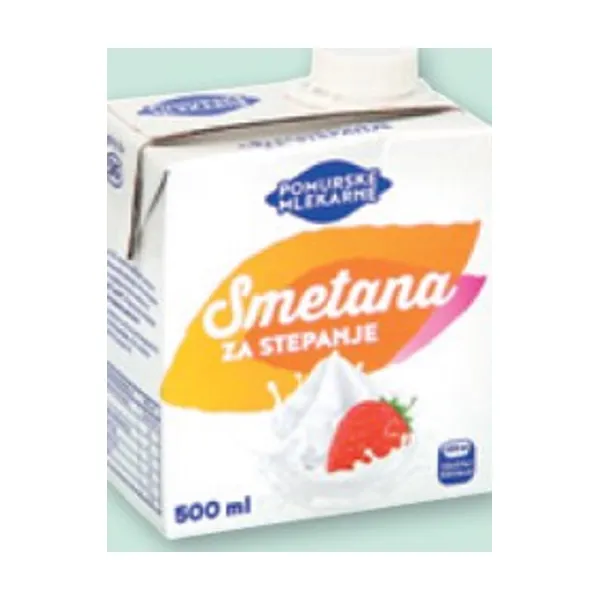 Smetana za stepanje, Pomurske mlekarne, 500 ml