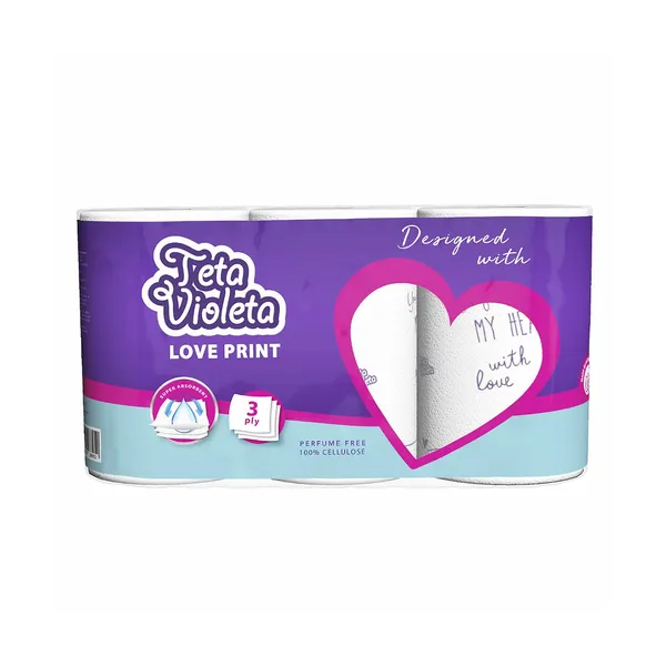 Kuhinjske brisače 3-slojne love print, teta Violeta