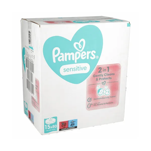 Otroški robčki sensitive, Pampers, 1200 kos