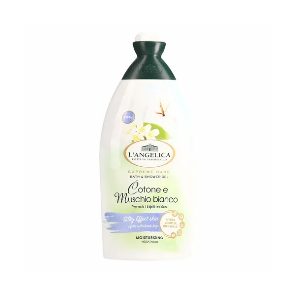 Gel za prhanje beli mošus in bombaž, L´Angelica, 500 ml