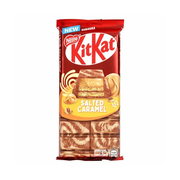 Vafelj oblit s čokolado slana karamela, kit kat