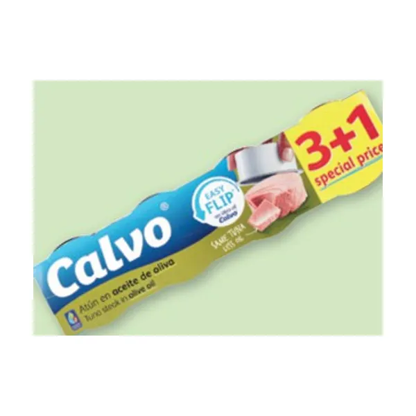Tuna v oljčnem olju, Calvo, 4 x 65 g