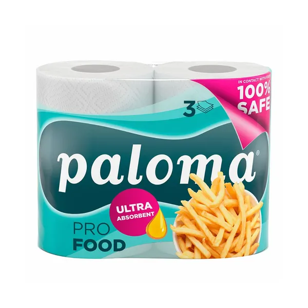 Papirnate brisače, 3 slojne, pro food, super care, Paloma, 2 kos
