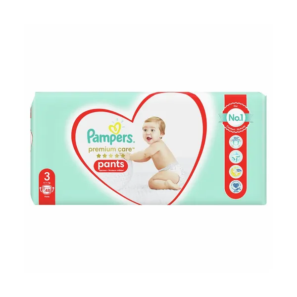 Hlačne plenice midi št.3 6-11kg, premium care, Pampers, 48 kos