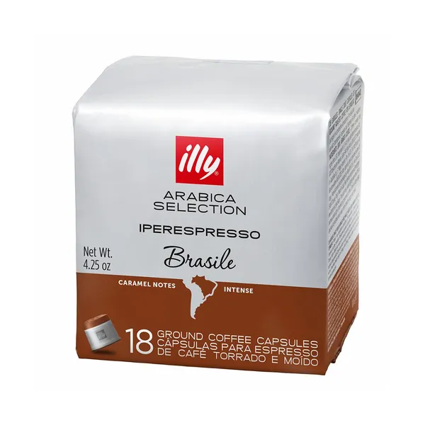Kava v kapsulah Illy, cube mono brasile, 18 kapsul