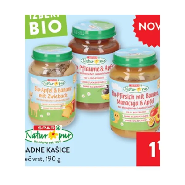 Sadne kašice, Spar Natur pur, 190 g