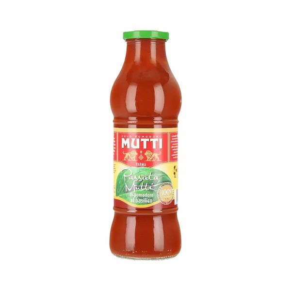 Pasiran paradižnik z baziliko, Mutti, 700 g
