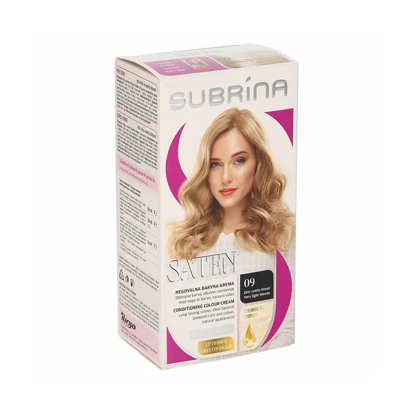 Negovalna barvna krema 09 zelo svetlo blond, Subrina - Saten, kos