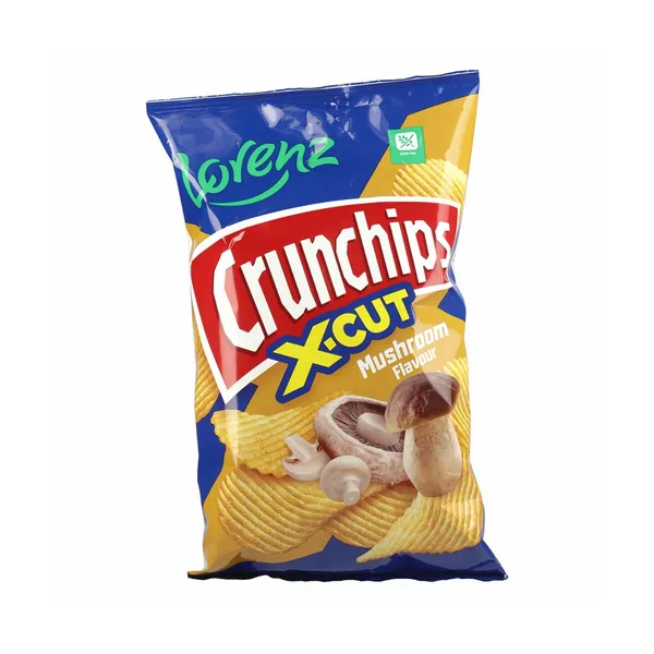 Rebrasti čips z okusom gob x-cut, lorenz, Crunchips, 75 g