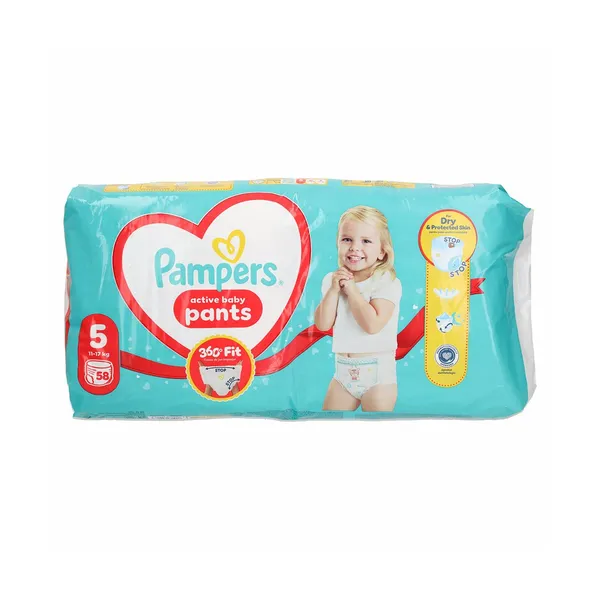 Hlačne plenice št.5, 12-17kg, Pampers, 58 kos