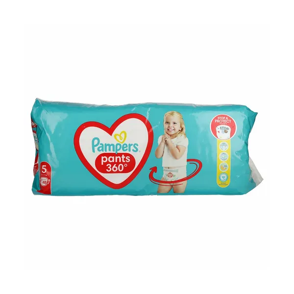Hlačne plenice junior št.5 12-17kg, jumbo pack, Pampers, 48 kos