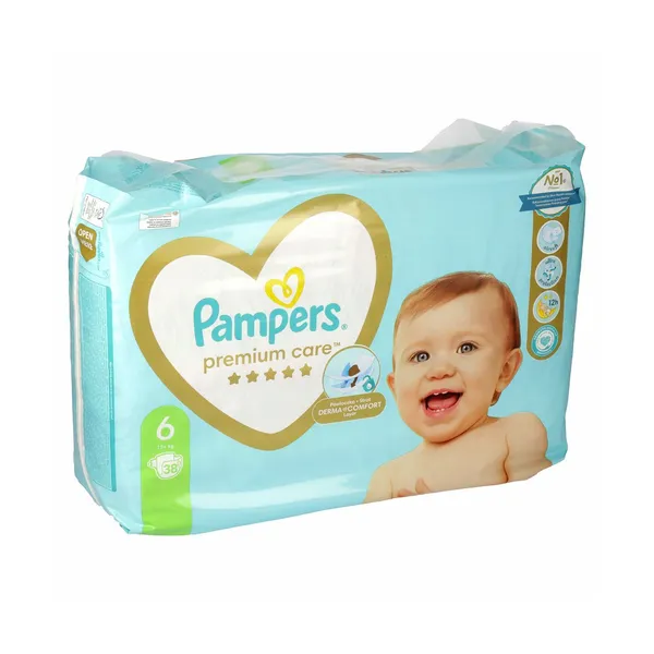 Plenice junior št.6 13+kg, premium care, Pampers, 38 kos