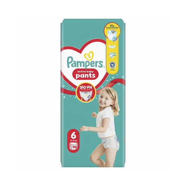 Hlačne plenice št.6, 15kg+, Pampers, 50 kos