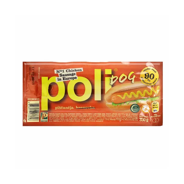 Piščančja hrenovka dog poli