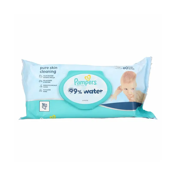 Vlažilni robčki aqua, Pampers, 60 kos