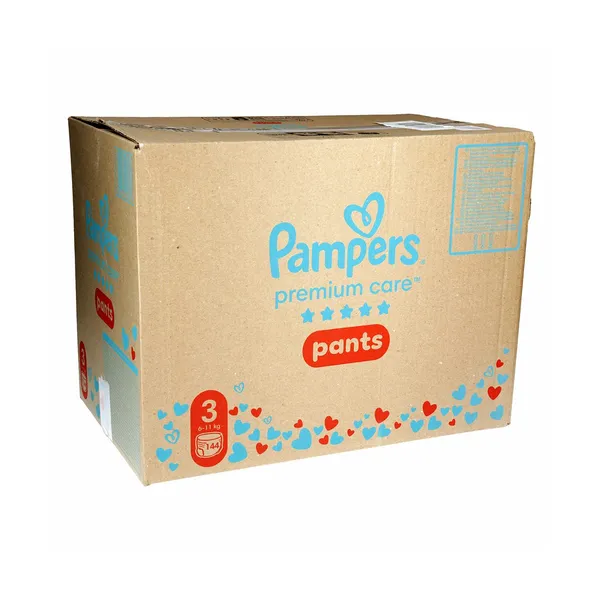 Hlačne plenice št.3, 6-10kg, mesečno pakiranje, Pampers, 144 kos