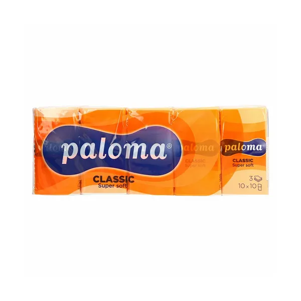 Žepni robčki 3-slojni classic, Paloma, 10 kos