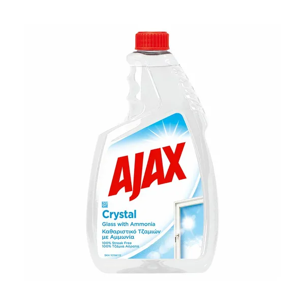 Čistilo za steklo crystal, refil, Ajax, 750 ml