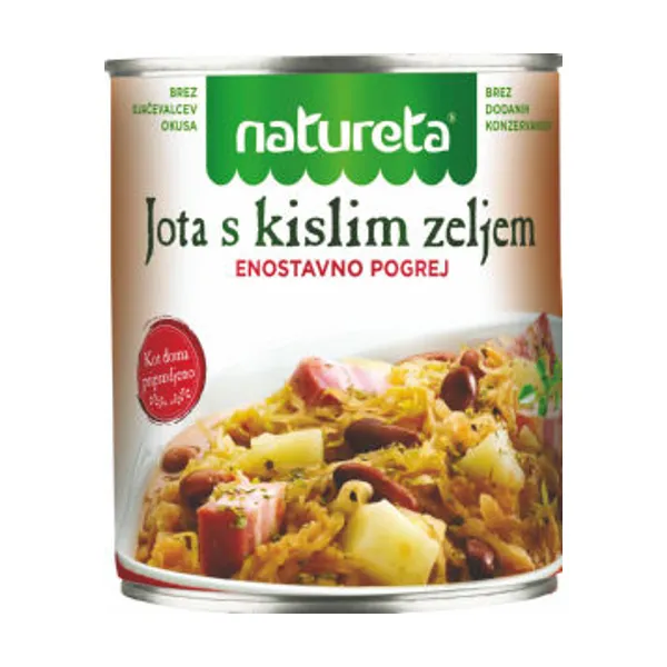Jota Natureta, s kislim zeljem, 840 g