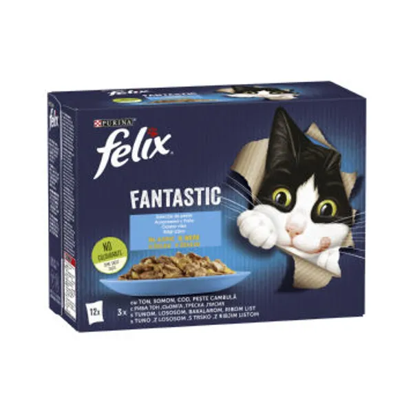 Felix za mačke mokra hrana, ribe, 12 x 85 g
