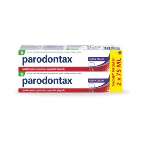 Zobna pasta Paradontax, Ultra Clean, 2 x 75 ml