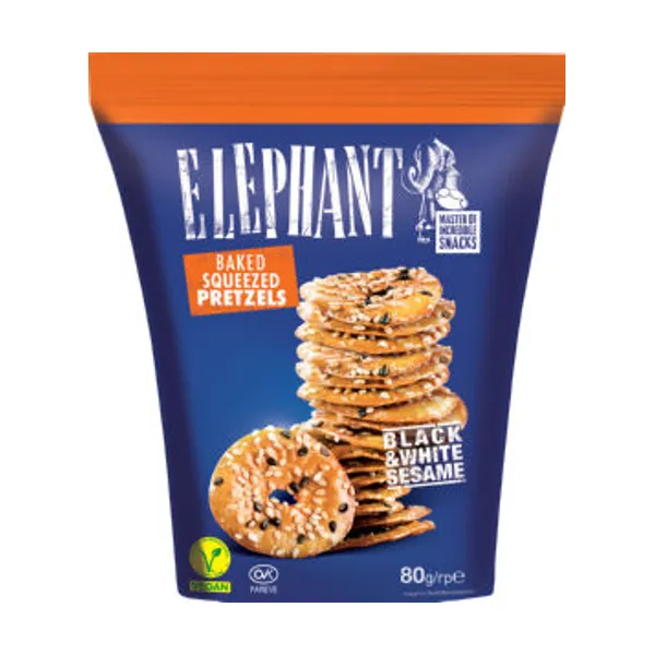 Prestice Elephant, slane s sezamom, 80 g