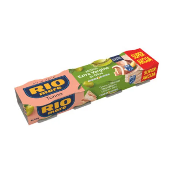 Tunina Rio Mare, v ekstra deviškem oljčnem olju, 4 x 65 g