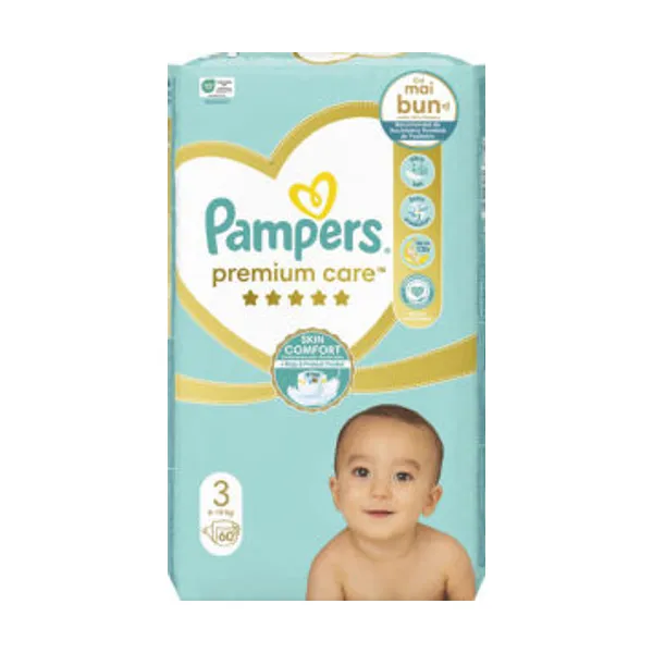 Plenice Pampers, Premium Care, S3 midi, 6-10 kg, 60/1