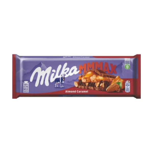 Mlečna čokolada Milka, mandlji in karamela, 300 g