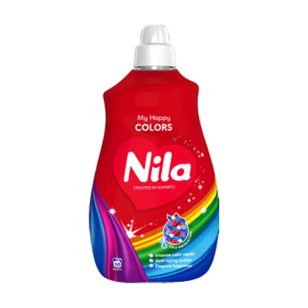 Detergent za pranje perila Nila, gel My happy colors, 50 pranj 2,7l